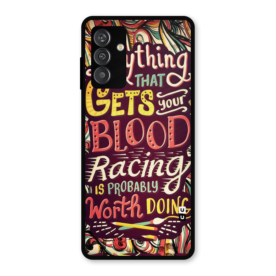 Blood Racing Metal Back Case for Galaxy M13