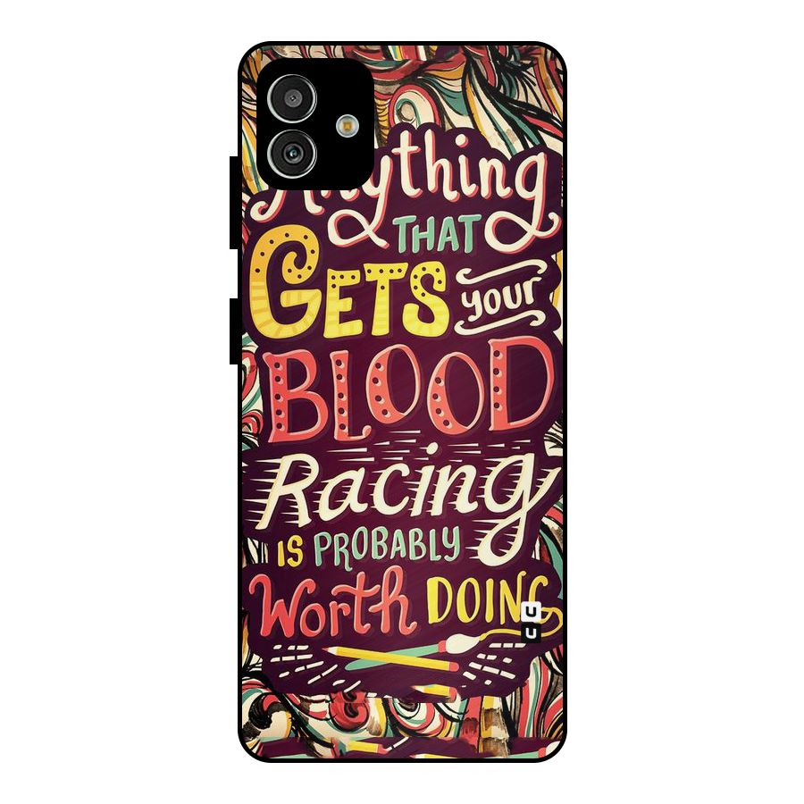 Blood Racing Metal Back Case for Galaxy M13 5G