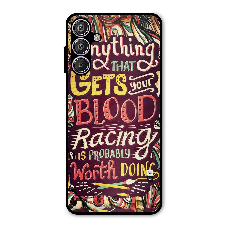Blood Racing Metal Back Case for Galaxy M15