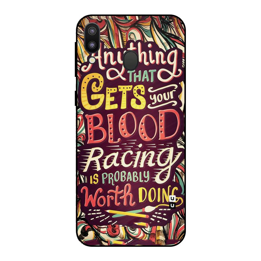 Blood Racing Metal Back Case for Galaxy M20