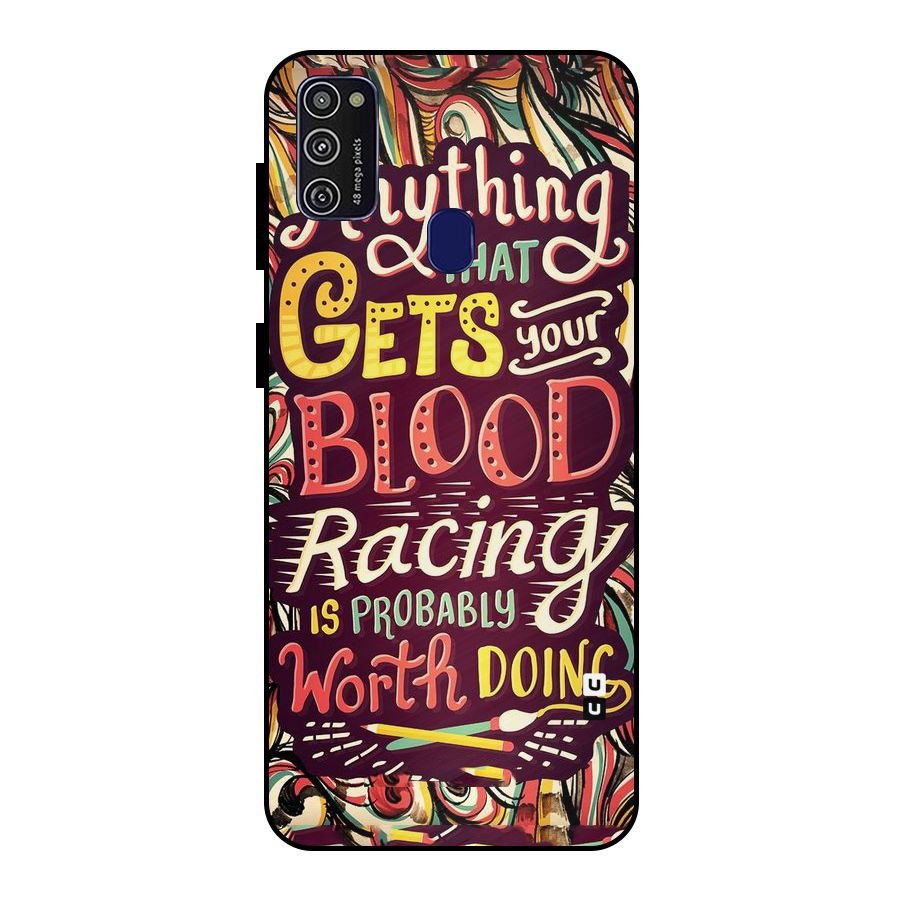 Blood Racing Metal Back Case for Galaxy M30s