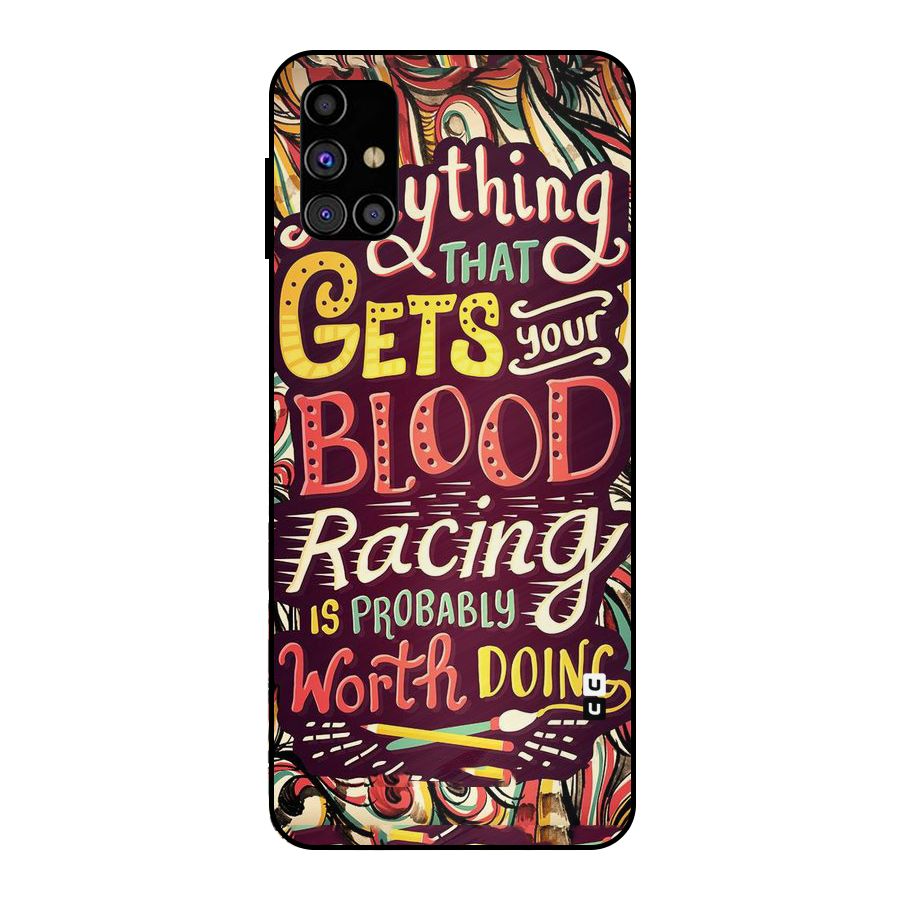 Blood Racing Metal Back Case for Galaxy M31s