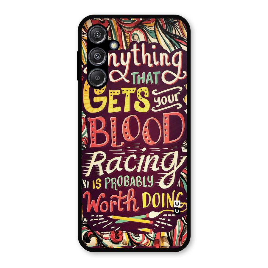 Blood Racing Metal Back Case for Galaxy M34 5G