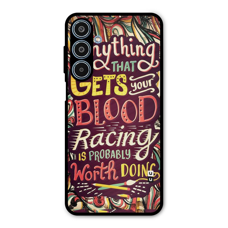 Blood Racing Metal Back Case for Galaxy M35