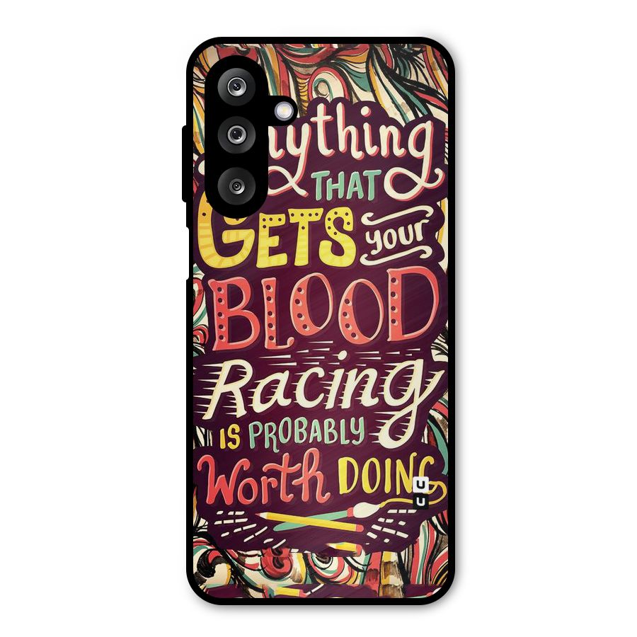 Blood Racing Metal Back Case for Galaxy M36