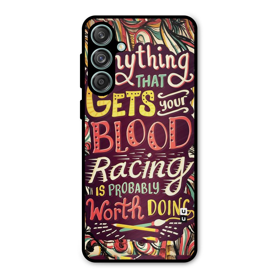 Blood Racing Metal Back Case for Galaxy M55 5G