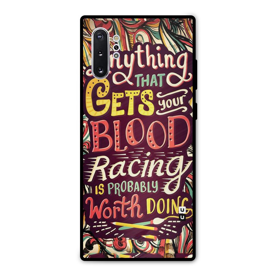 Blood Racing Metal Back Case for Galaxy Note 10 Plus