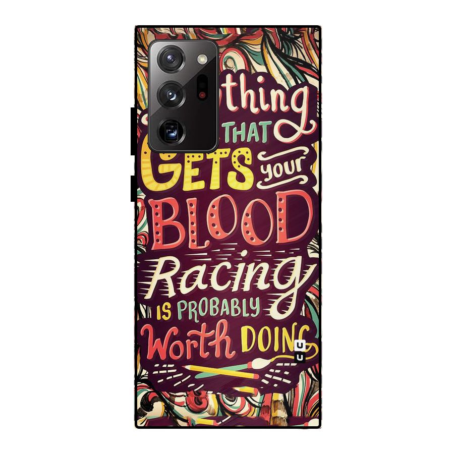 Blood Racing Metal Back Case for Galaxy Note 20 Ultra 5G