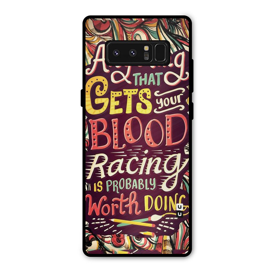 Blood Racing Metal Back Case for Galaxy Note 8