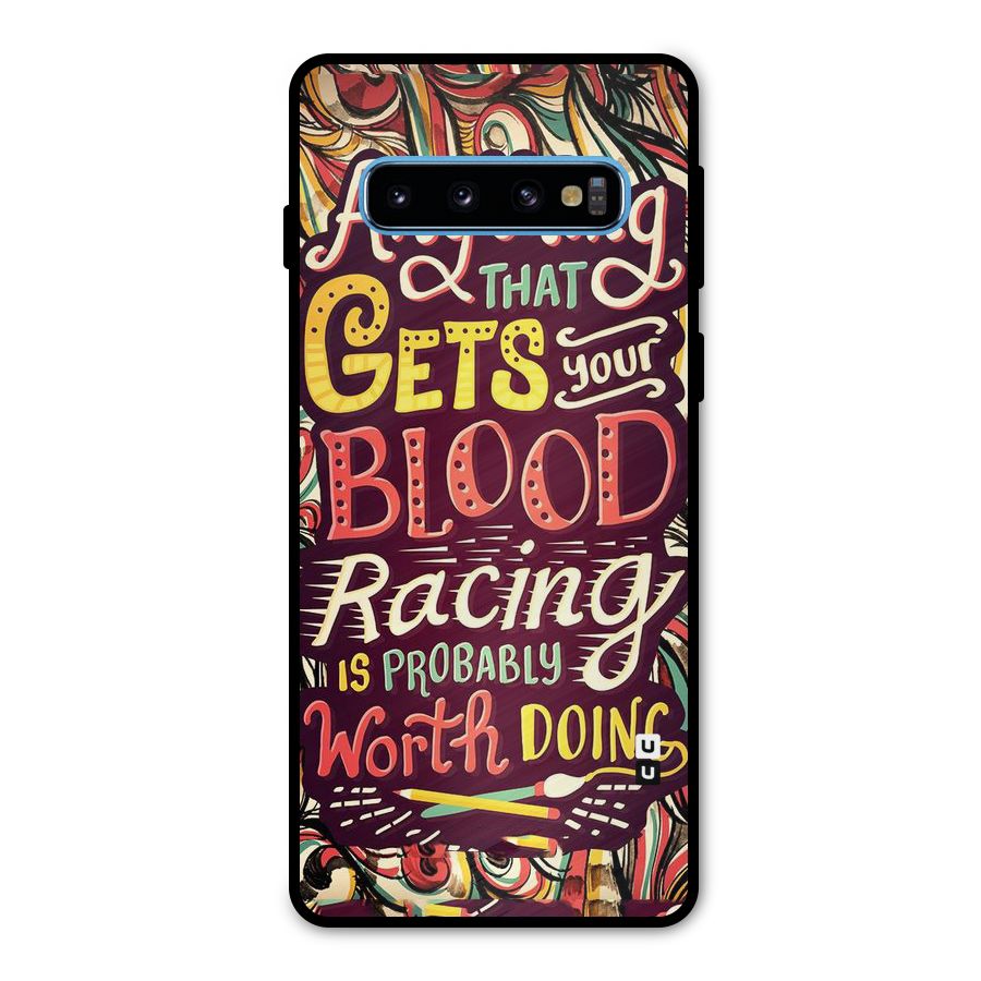 Blood Racing Metal Back Case for Galaxy S10