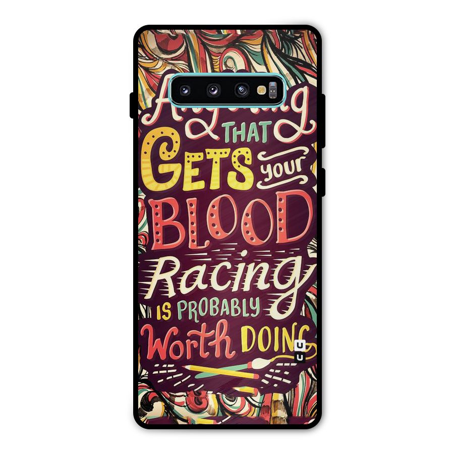 Blood Racing Metal Back Case for Galaxy S10 Plus