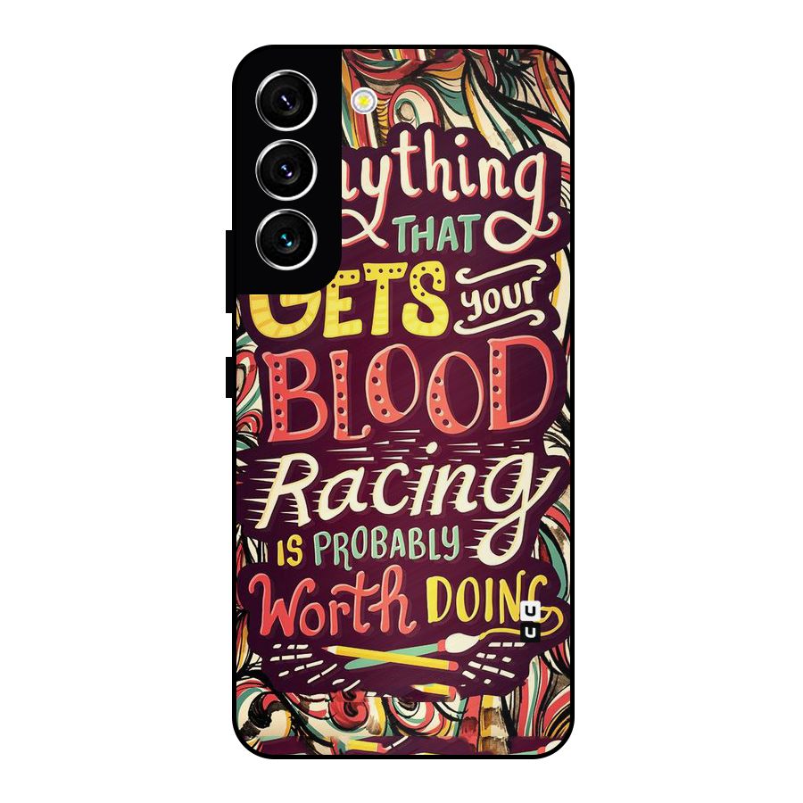 Blood Racing Metal Back Case for Galaxy S22 5G