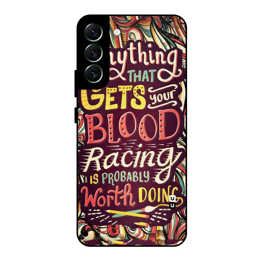 Blood Racing Metal Back Case for Galaxy S22 Plus 5G