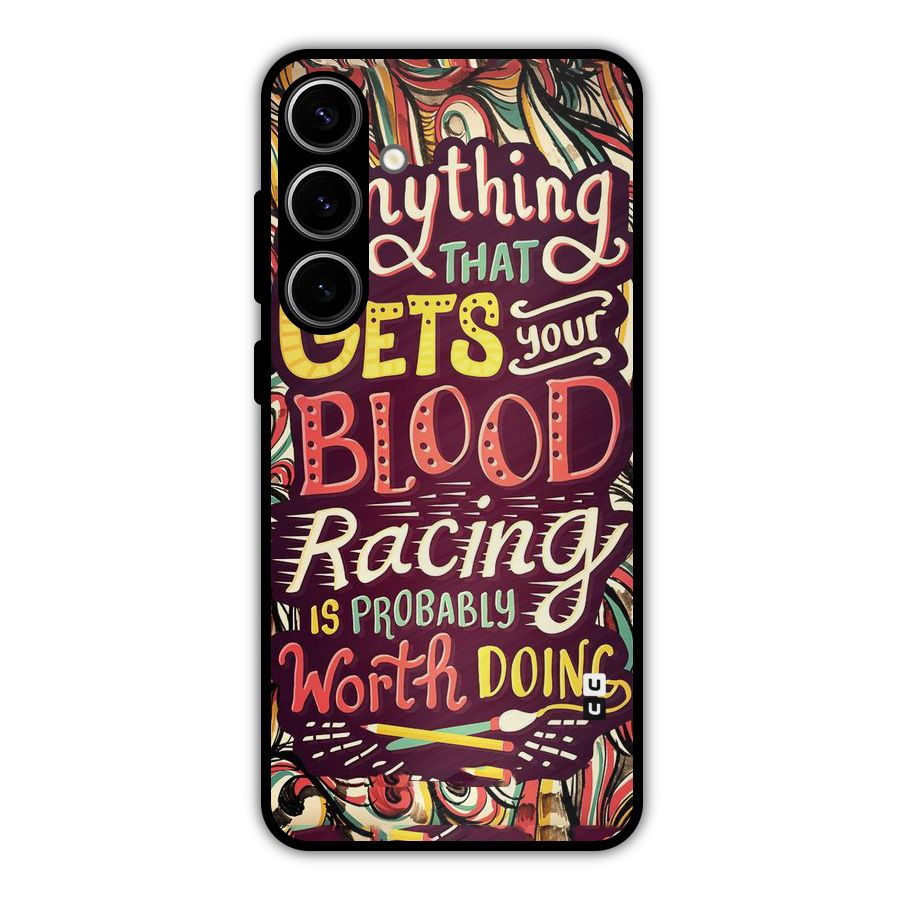 Blood Racing Metal Back Case for Galaxy S24 Plus