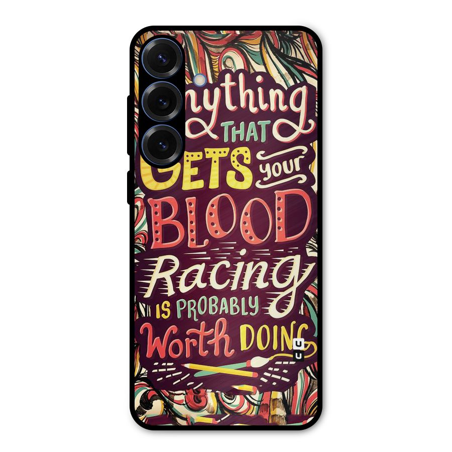 Blood Racing Metal Back Case for Galaxy S25 Plus