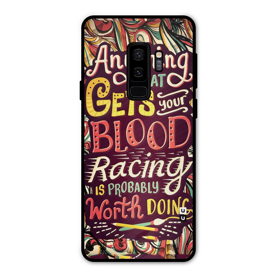 Blood Racing Metal Back Case for Galaxy S9 Plus