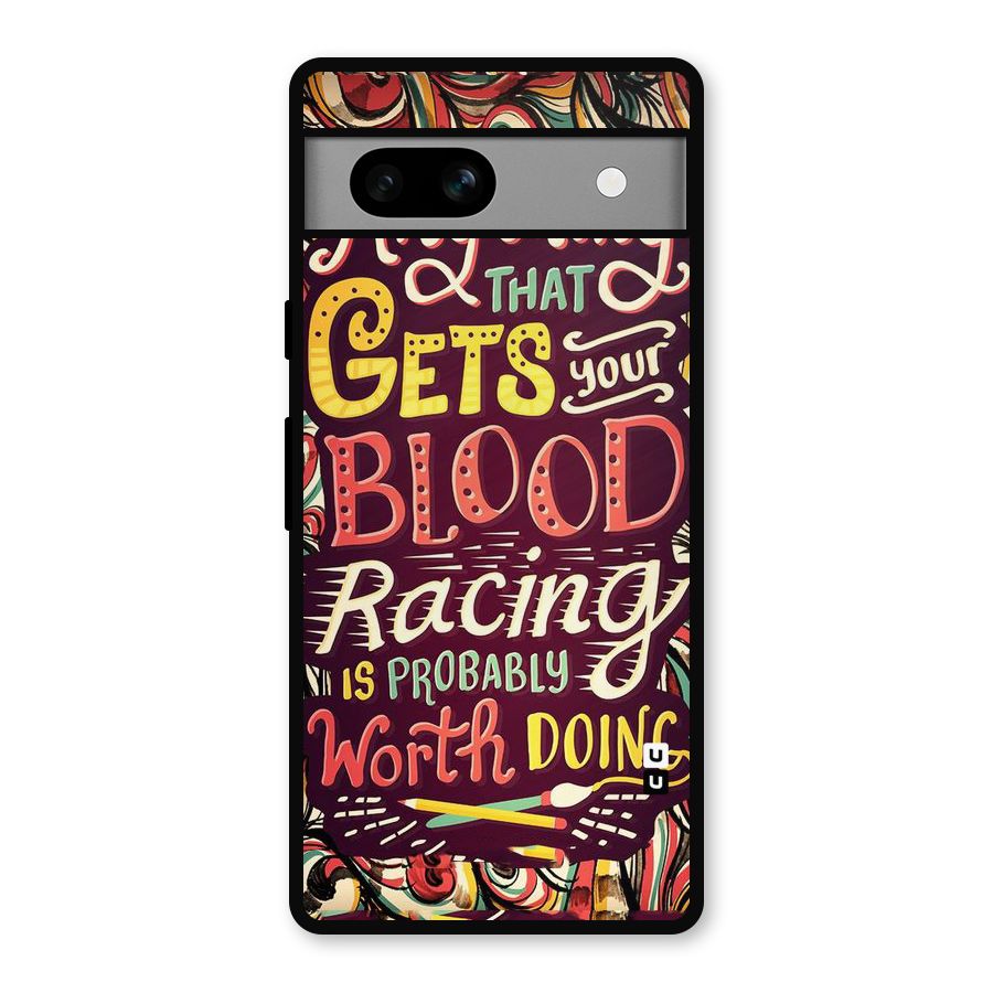 Blood Racing Metal Back Case for Google Pixel 7a