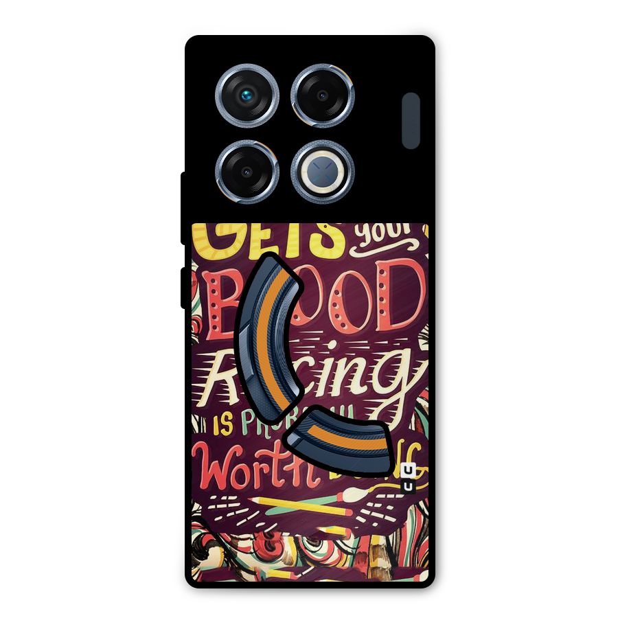 Blood Racing Metal Back Case for Infinix GT 20 Pro
