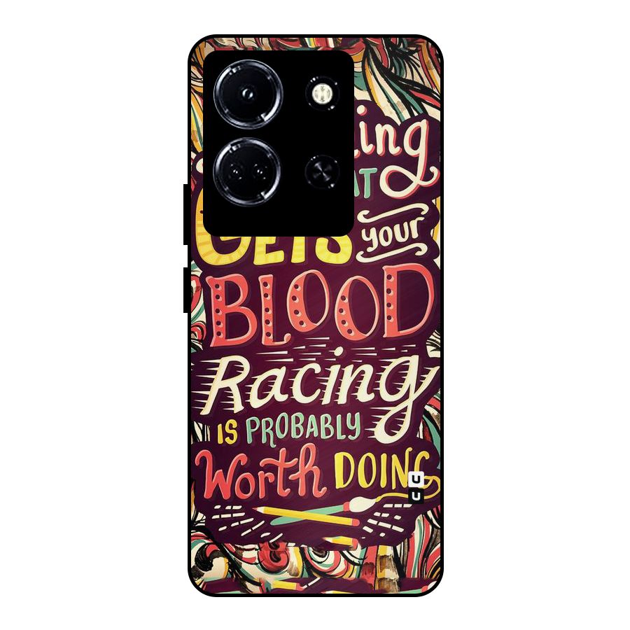 Blood Racing Metal Back Case for Infinix Note 30 5G