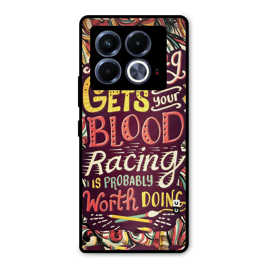 Blood Racing Metal Back Case for Infinix Note 40 5G