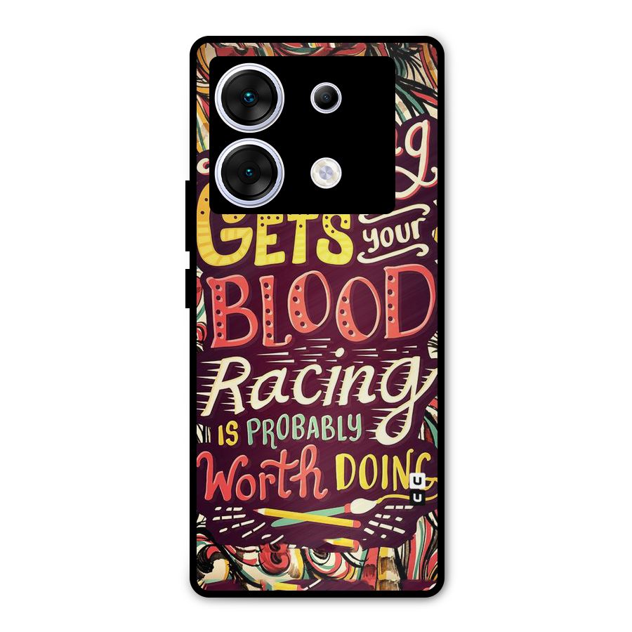 Blood Racing Metal Back Case for Infinix Zero 30 5G