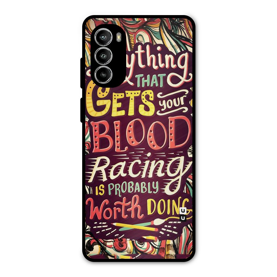 Blood Racing Metal Back Case for Moto G52