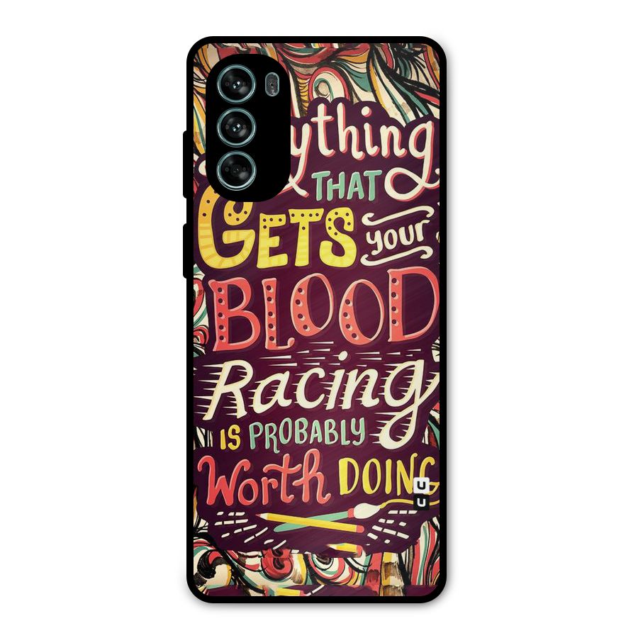 Blood Racing Metal Back Case for Moto G62