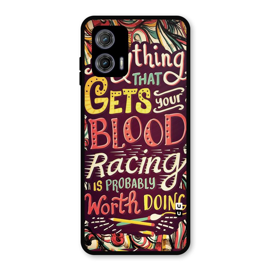 Blood Racing Metal Back Case for Moto G73