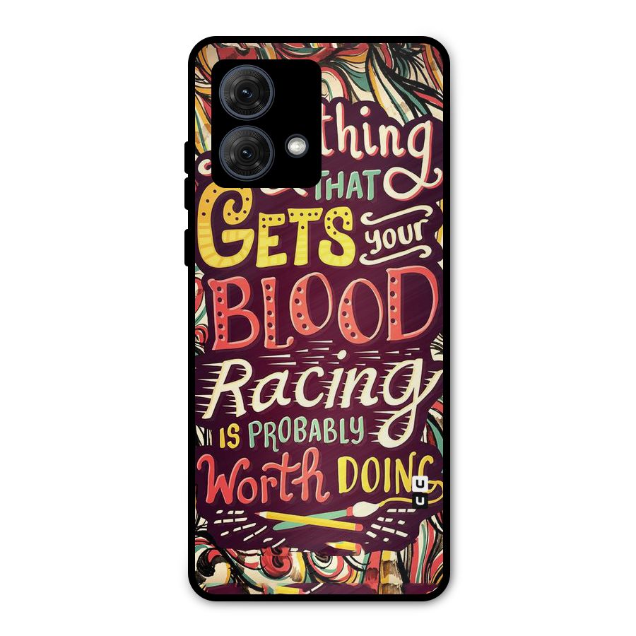 Blood Racing Metal Back Case for Moto G84