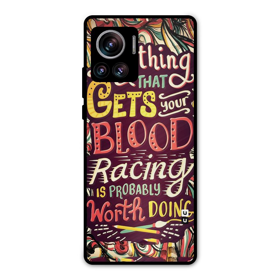 Blood Racing Metal Back Case for Motorola Edge 30 Ultra