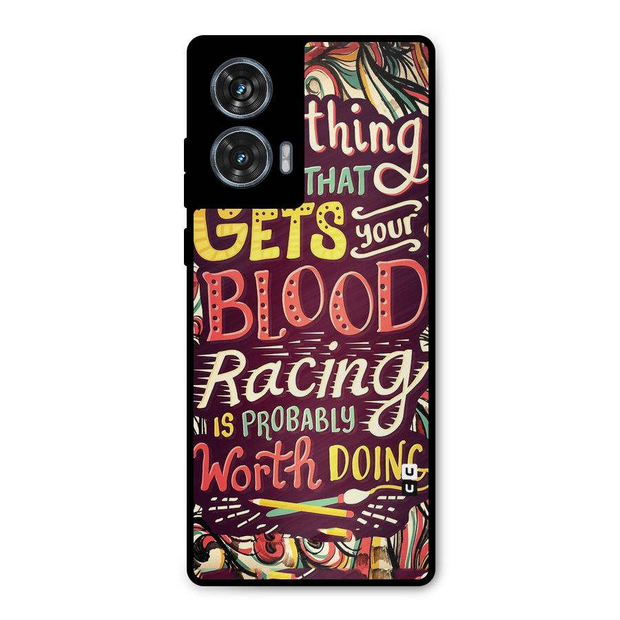 Blood Racing Metal Back Case for Motorola Edge 50 Fusion