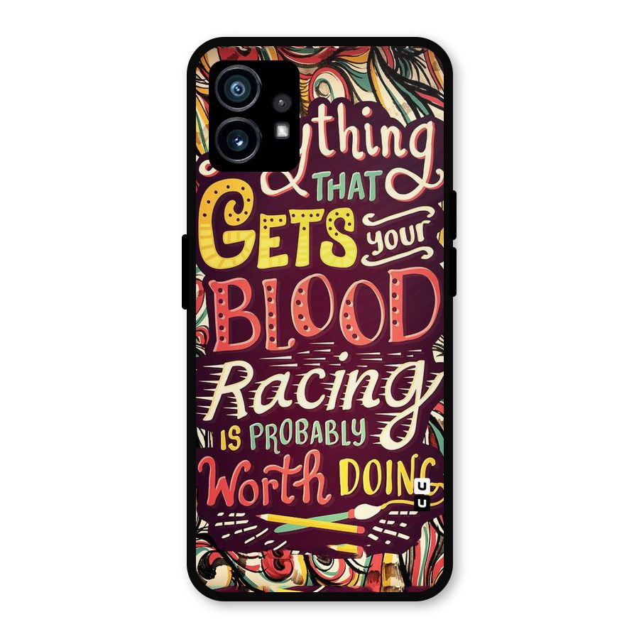 Blood Racing Metal Back Case for Nothing Phone 1