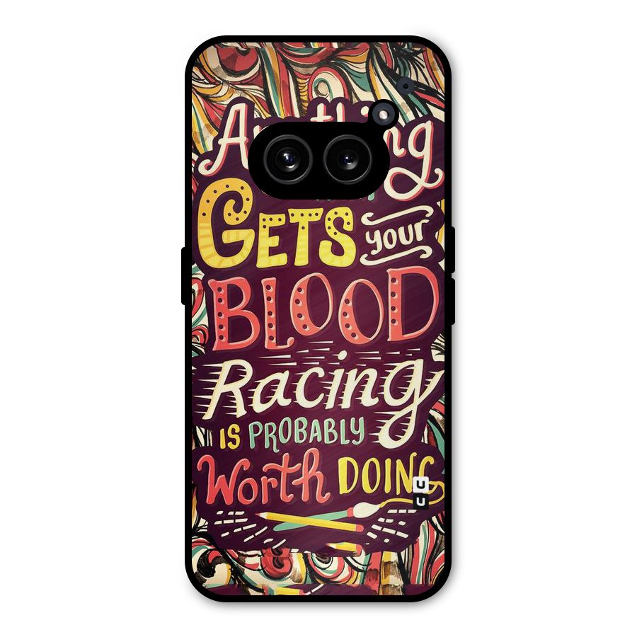 Blood Racing Metal Back Case for Nothing Phone 2a Plus