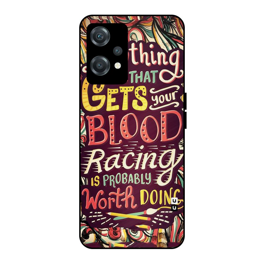 Blood Racing Metal Back Case for OnePlus Nord CE 2 Lite 5G