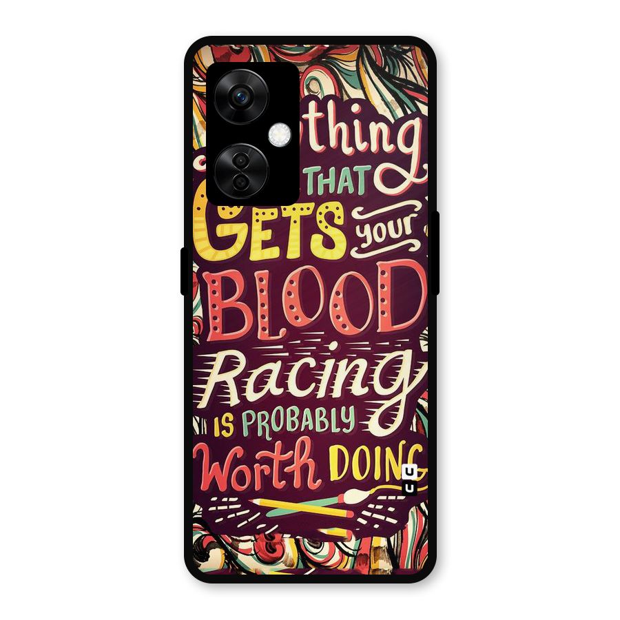 Blood Racing Metal Back Case for OnePlus Nord CE 3 Lite