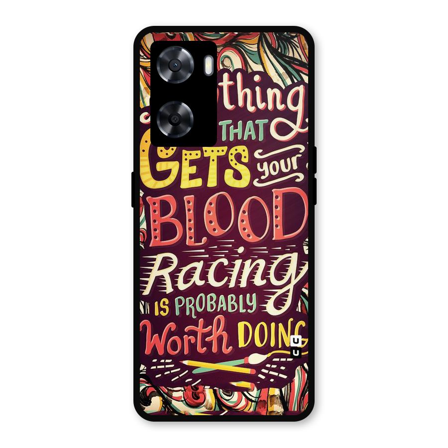 Blood Racing Metal Back Case for Oppo A77s