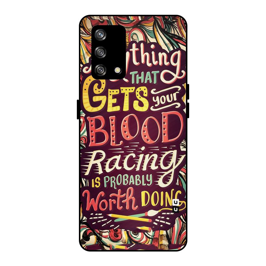 Blood Racing Metal Back Case for Oppo F19