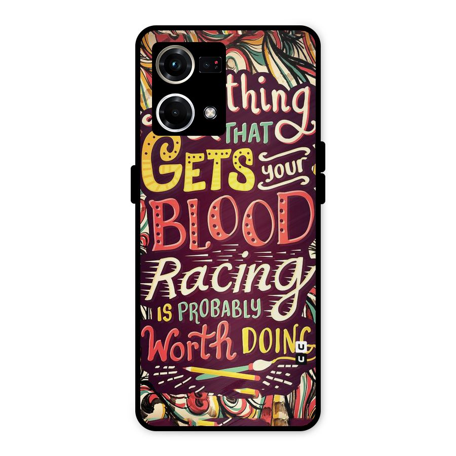 Blood Racing Metal Back Case for Oppo F21 Pro 4G