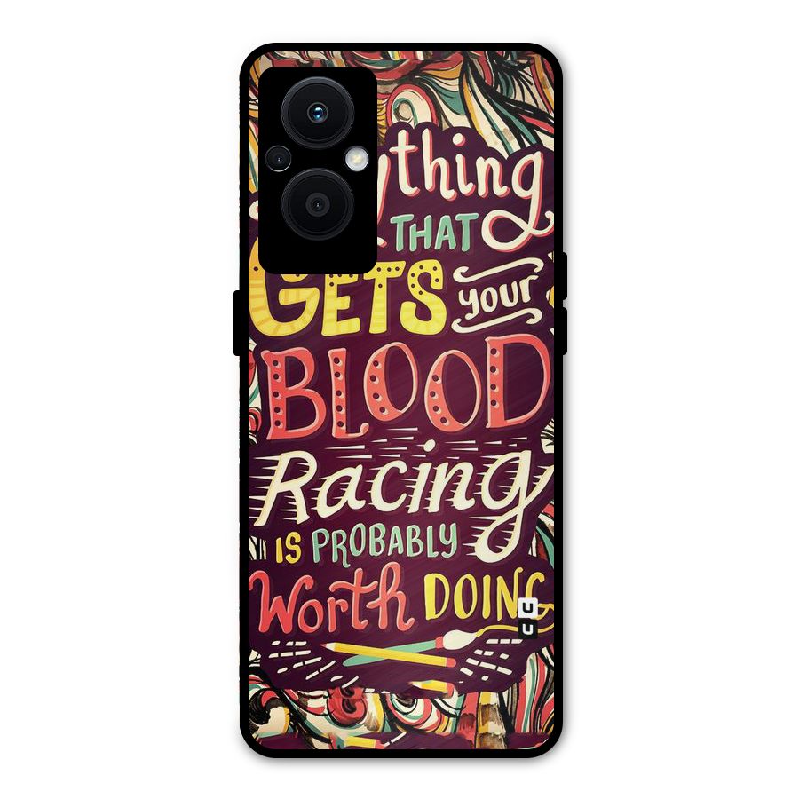 Blood Racing Metal Back Case for Oppo F21s Pro 5G