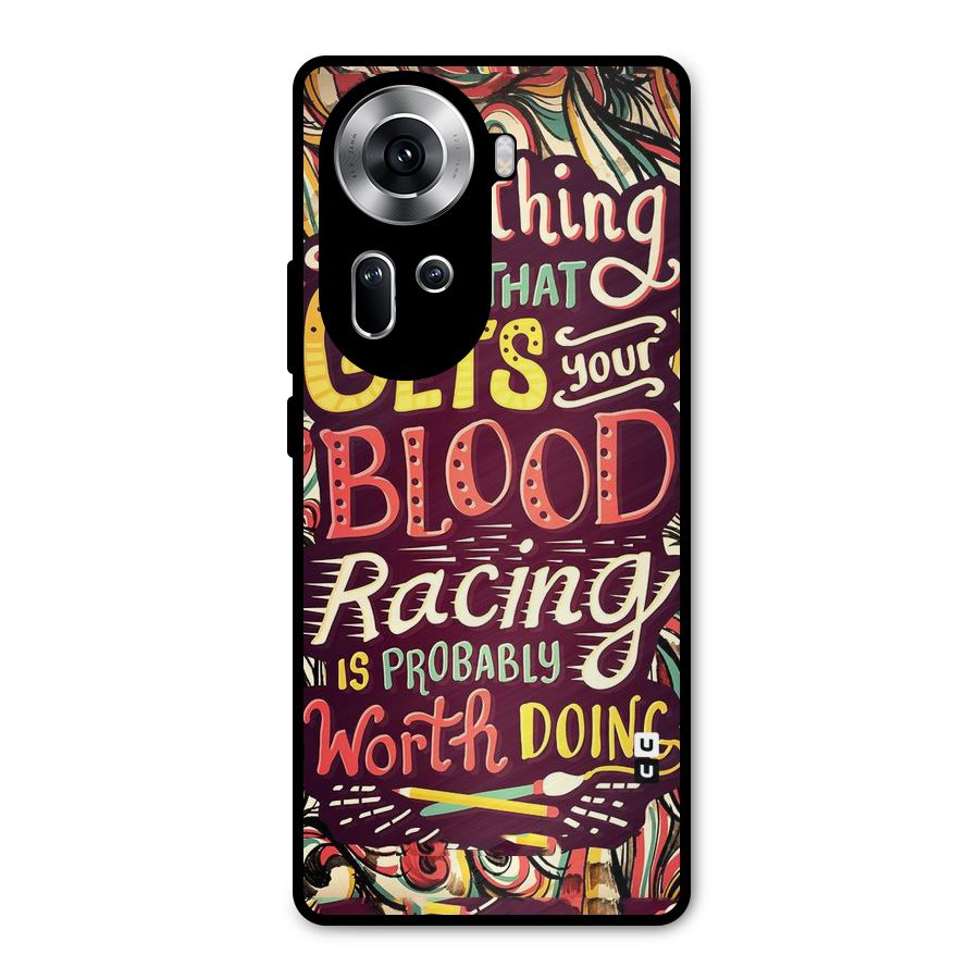 Blood Racing Metal Back Case for Oppo Reno11 5G