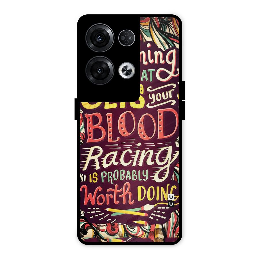 Blood Racing Metal Back Case for Oppo Reno8 Pro 5G