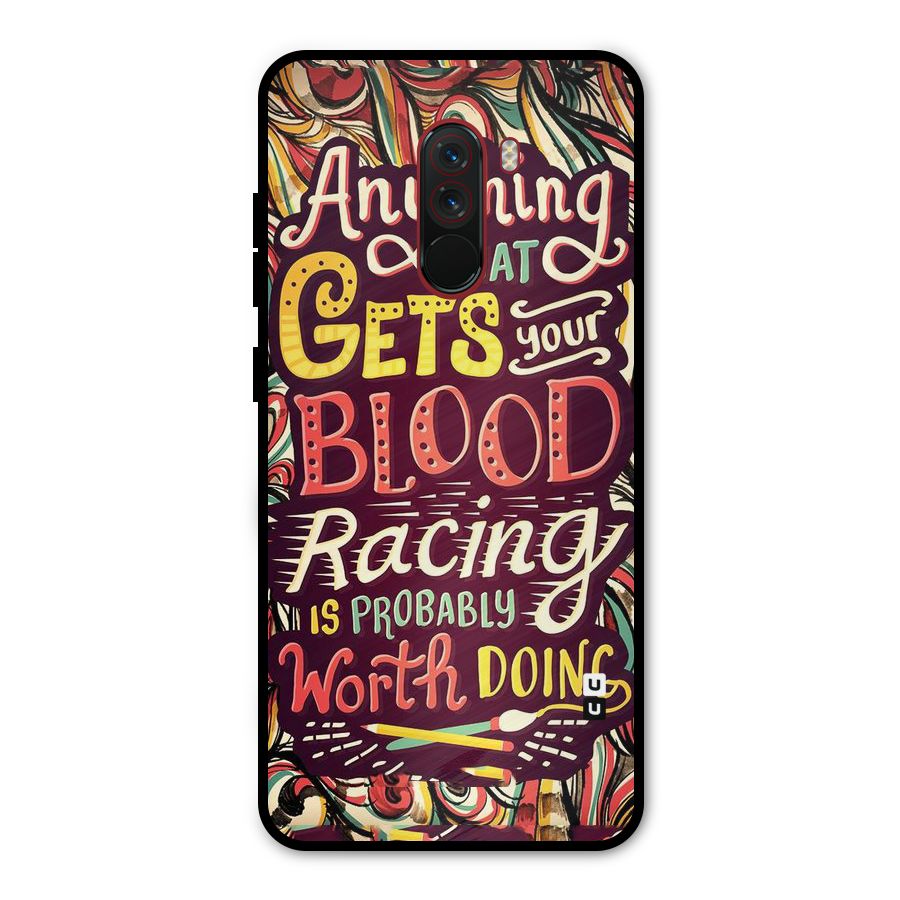 Blood Racing Metal Back Case for Poco F1