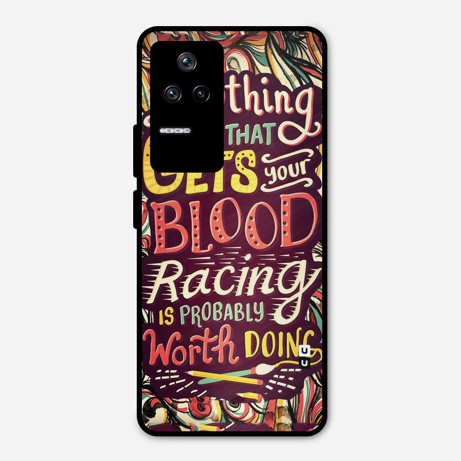 Blood Racing Metal Back Case for Poco F4 5G