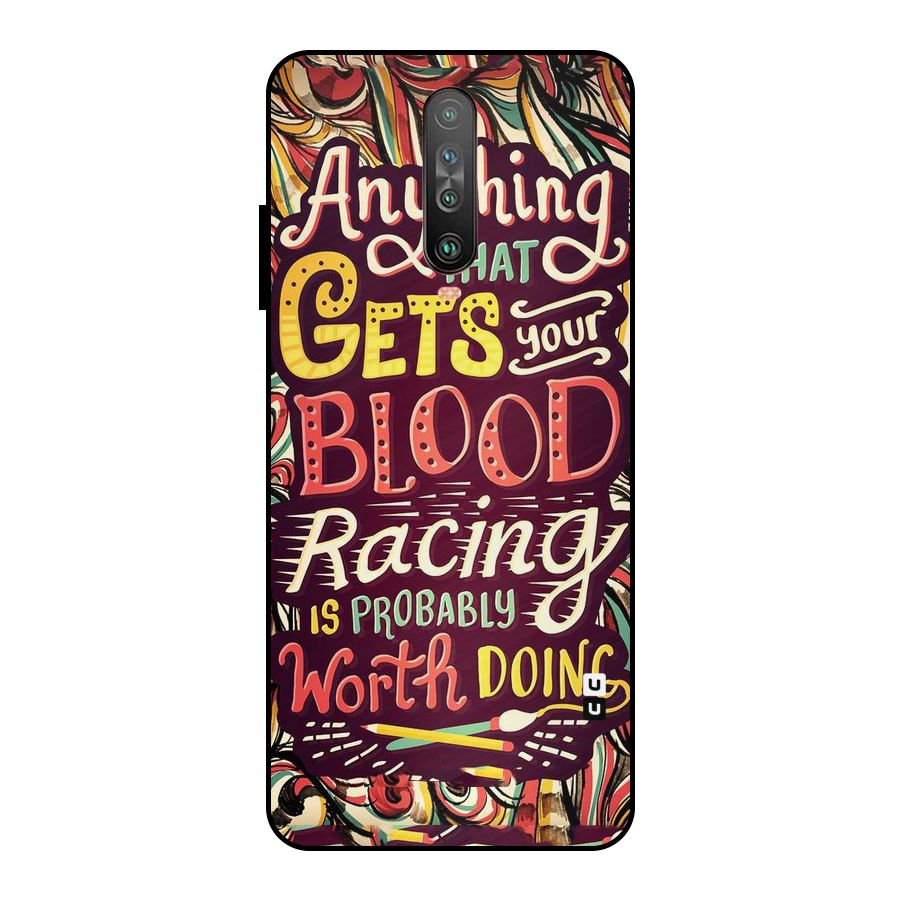 Blood Racing Metal Back Case for Poco X2