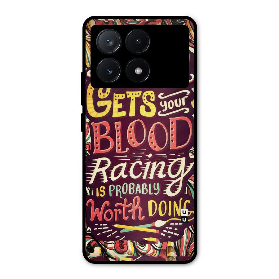 Blood Racing Metal Back Case for Poco X6 Pro