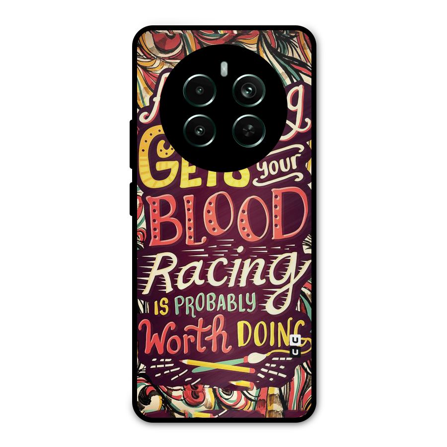 Blood Racing Metal Back Case for Realme 12 Plus
