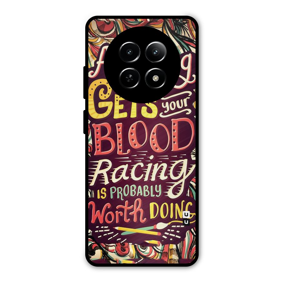 Blood Racing Metal Back Case for Realme 12x 5G