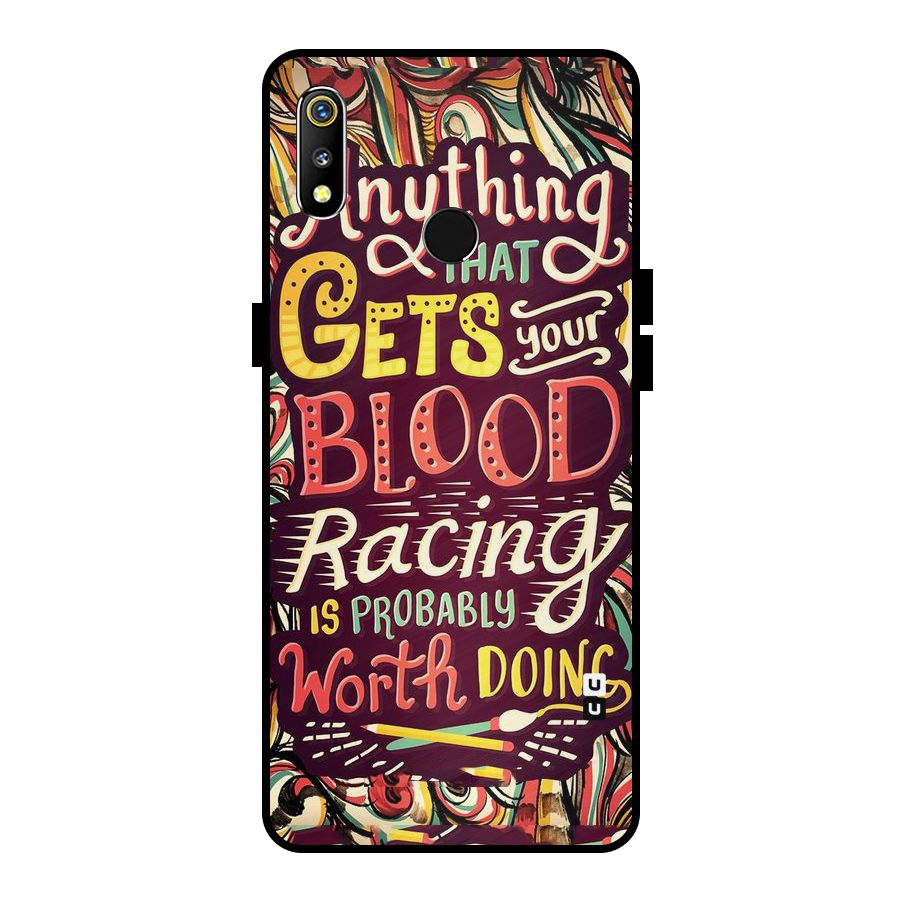 Blood Racing Metal Back Case for Realme 3i
