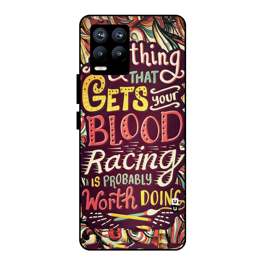 Blood Racing Metal Back Case for Realme 8 Pro