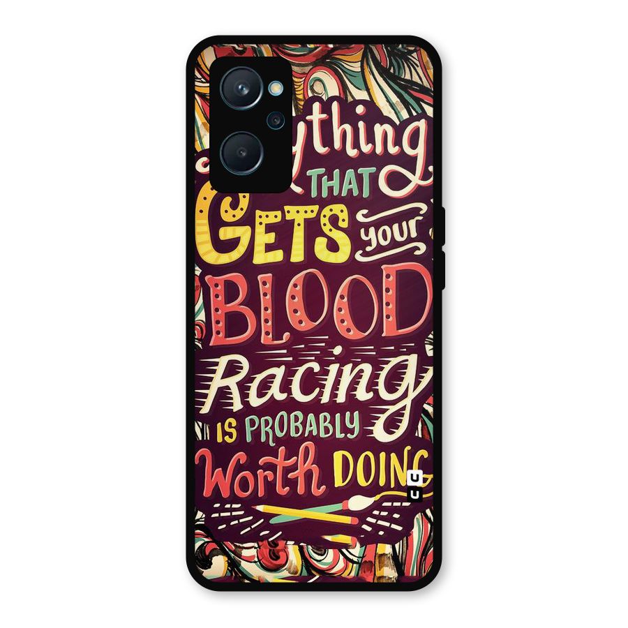 Blood Racing Metal Back Case for Realme 9i
